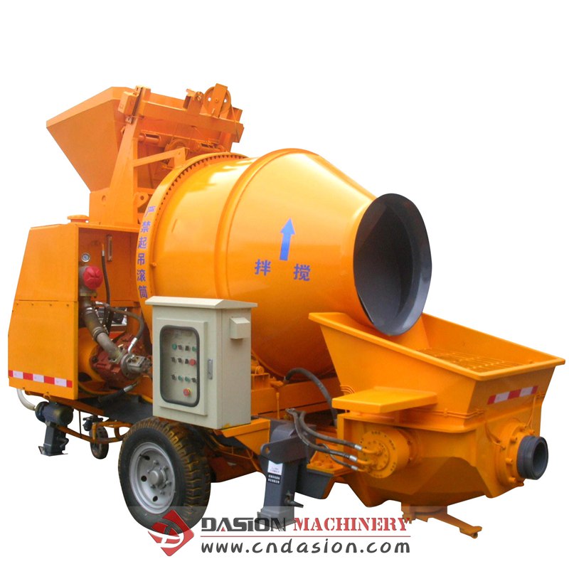 Concrete mixer pump, concrete mixing trailer pump, concrete pump mixer